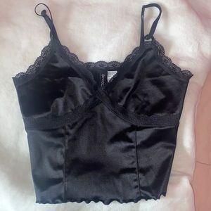 H&M crop top|black|medium